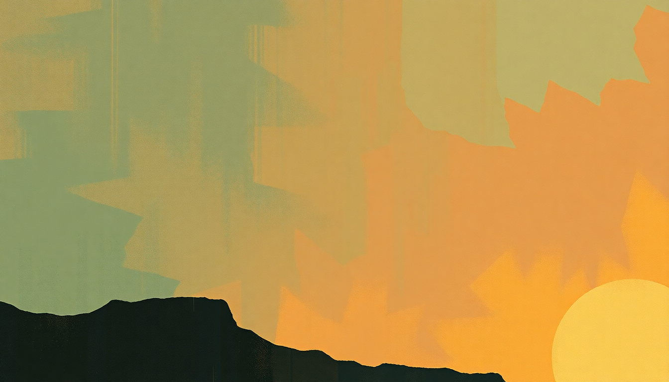 Fan-driven abstract illustration evoking the emotional arc of Bamba by Youssou N'Dour