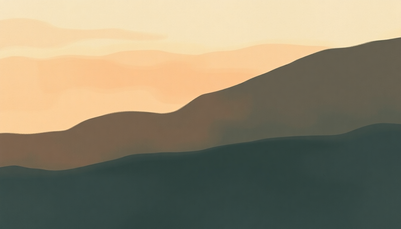 Fan-driven abstract illustration evoking the emotional arc of Banded Clovis by Tyler Childers