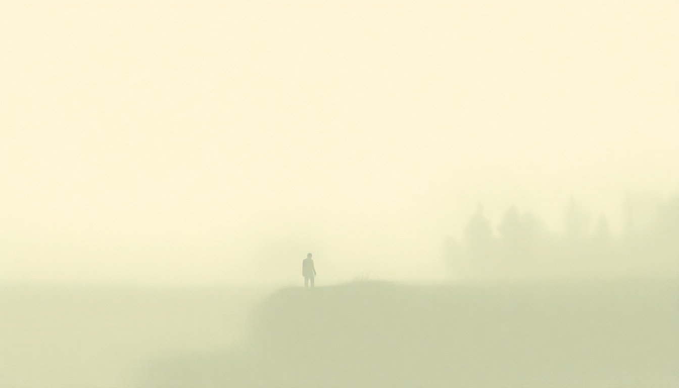 Fan-driven abstract illustration evoking the emotional arc of Banks of Marble by Pete Seeger