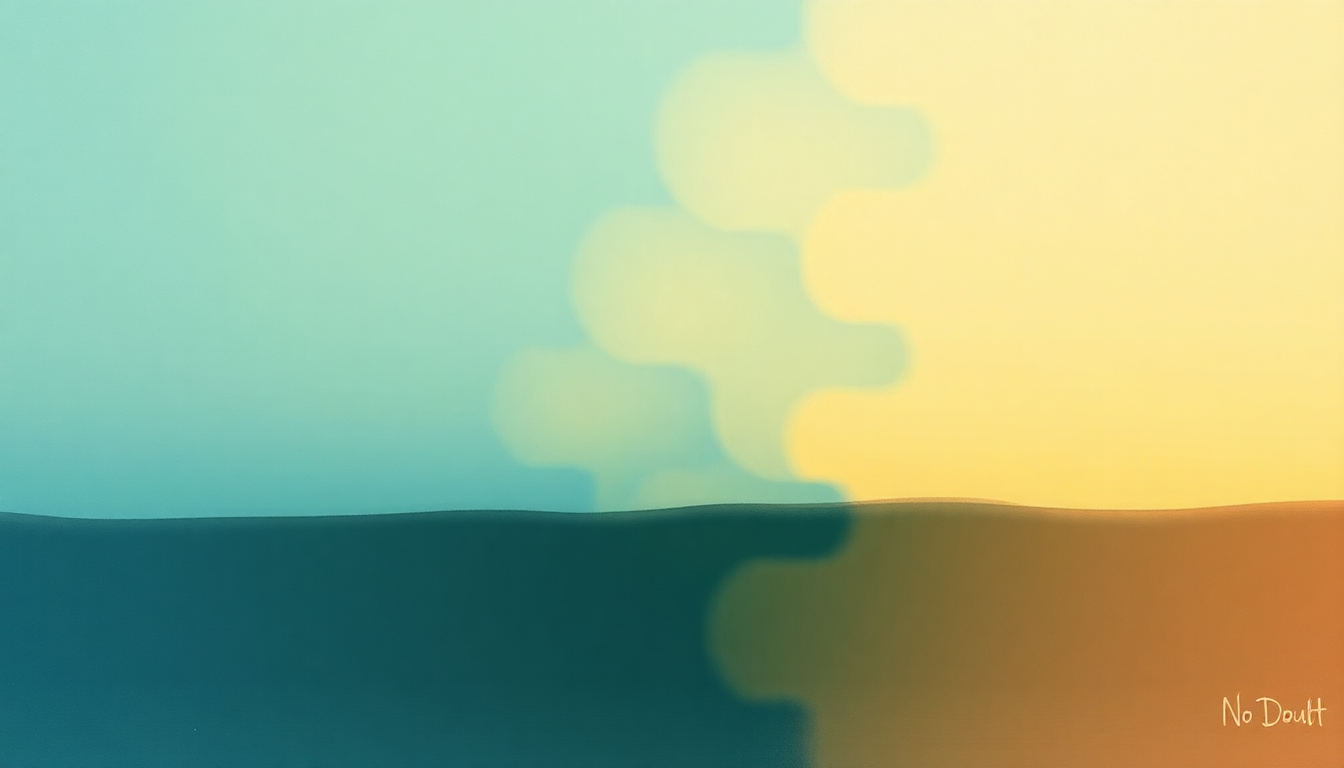 Fan-driven abstract illustration evoking the emotional arc of Bathwater by No Doubt