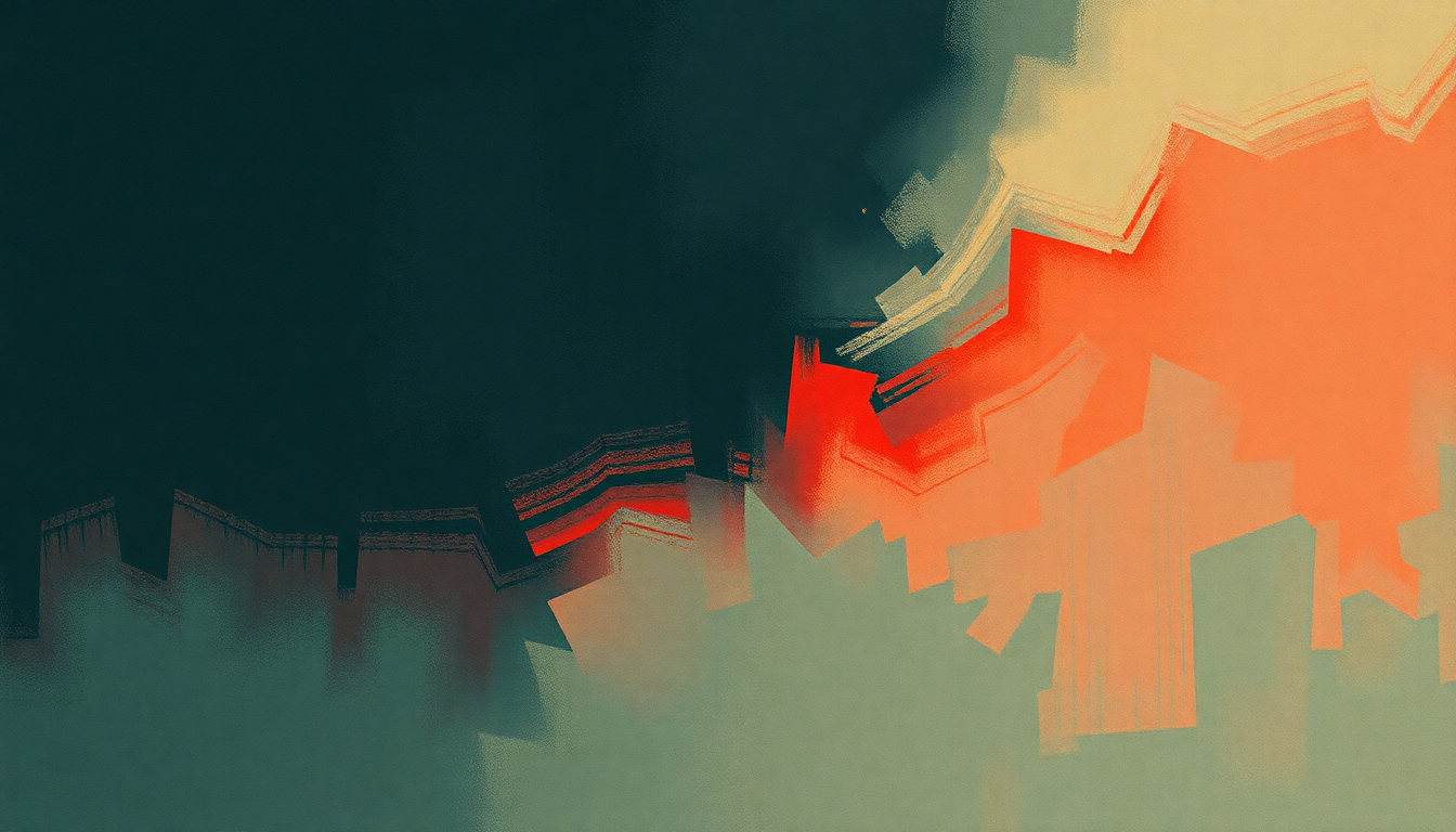 Fan-driven abstract illustration evoking the emotional arc of Be a Rebel by New Order