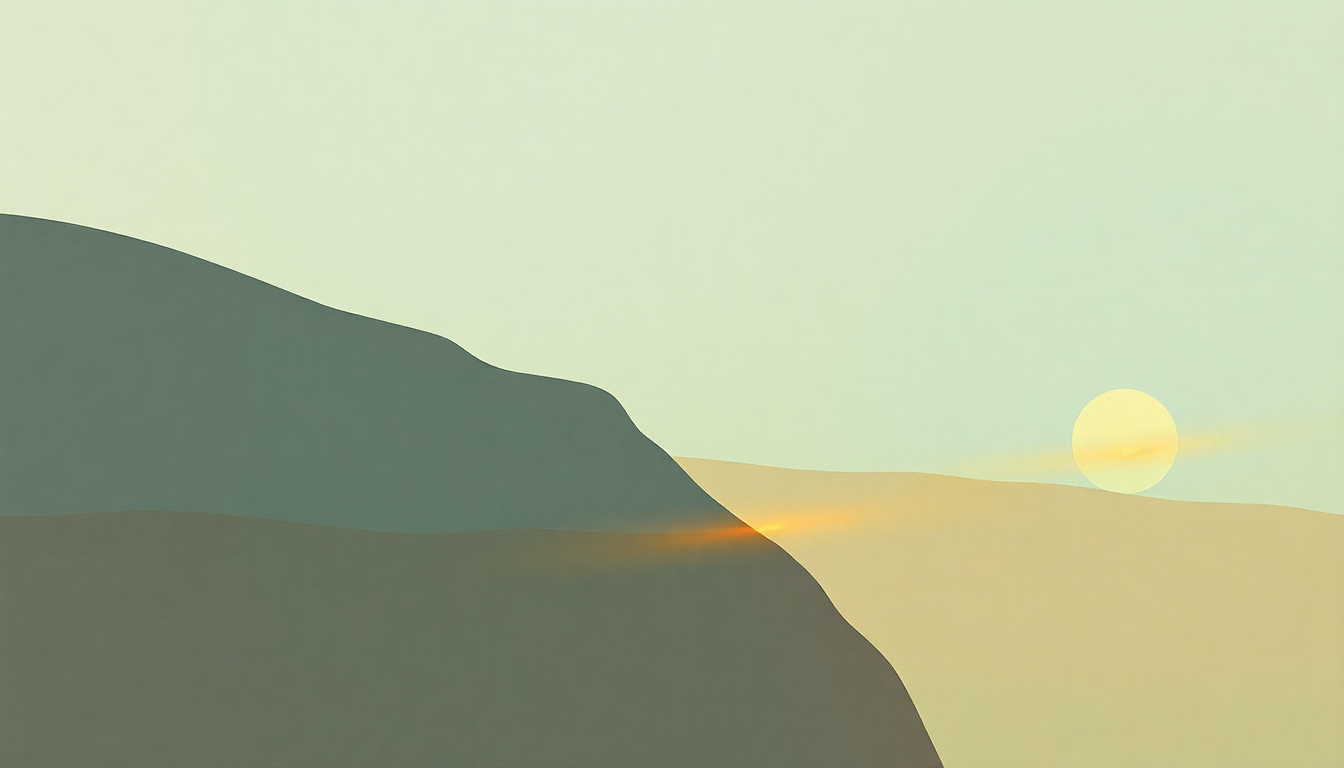 Fan-driven abstract illustration evoking the emotional arc of Before the Deluge by Jackson Browne