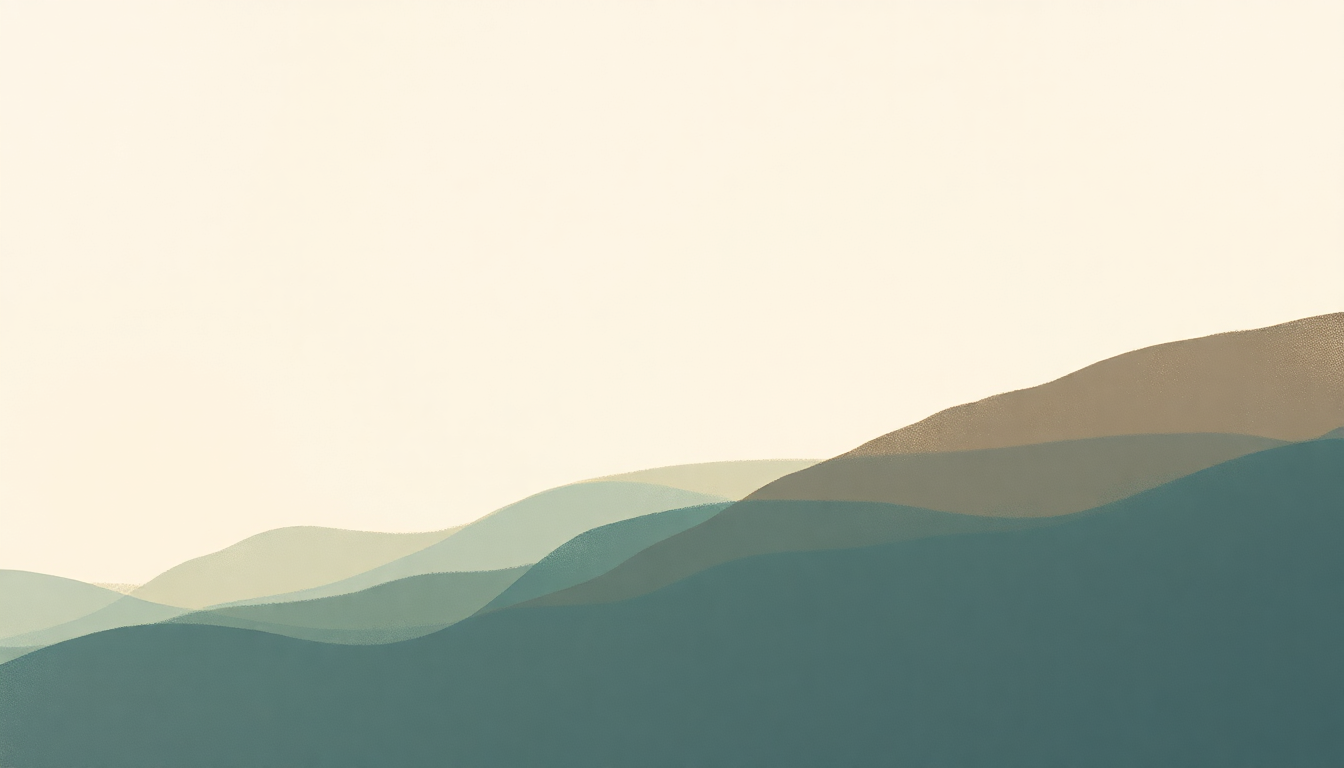 Fan-driven abstract illustration evoking the emotional arc of Begin Again by Nick Mulvey