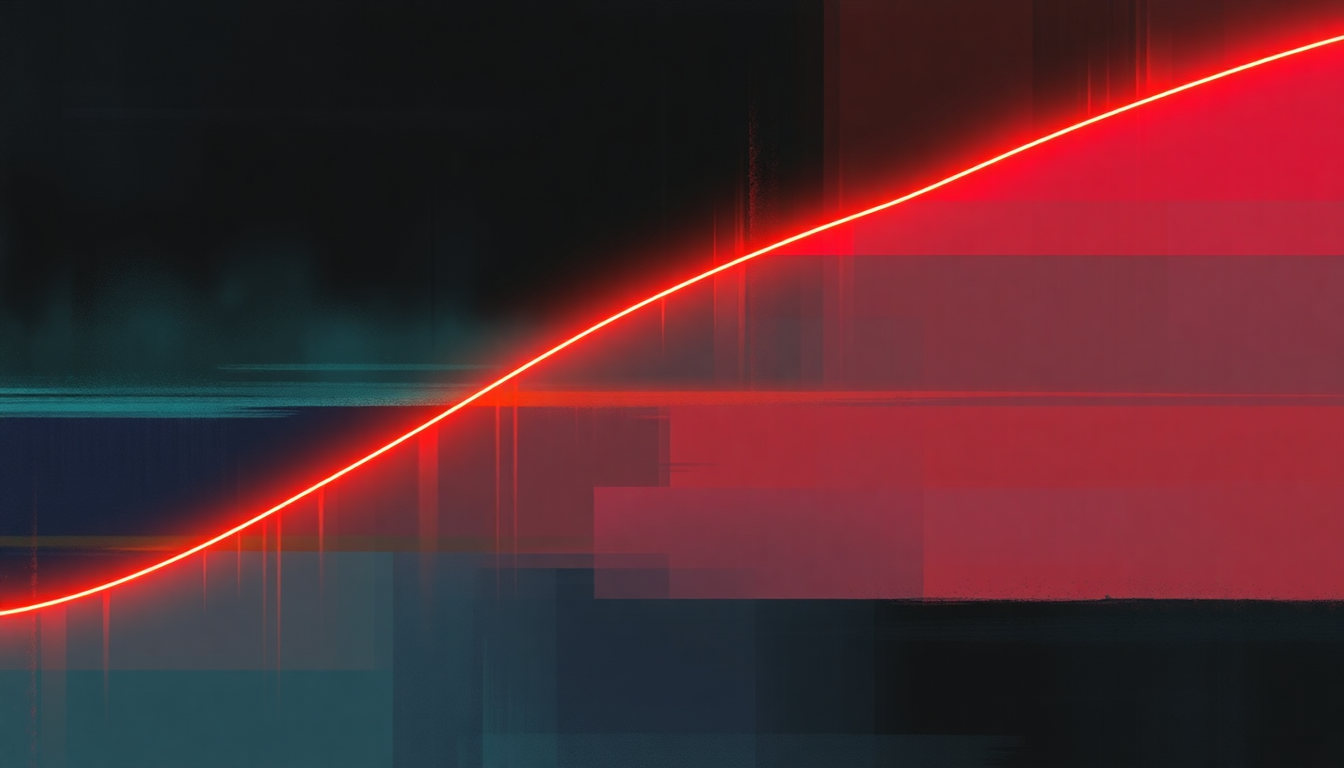 Fan-driven abstract illustration evoking the emotional arc of Being Boiled by The Human League