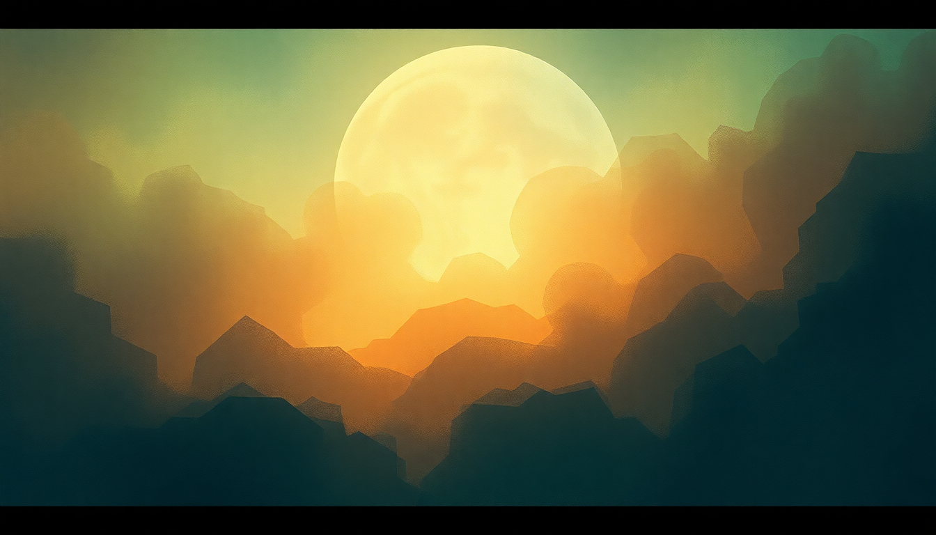 Fan-driven abstract illustration evoking the emotional arc of Bella Luna by Jason Mraz