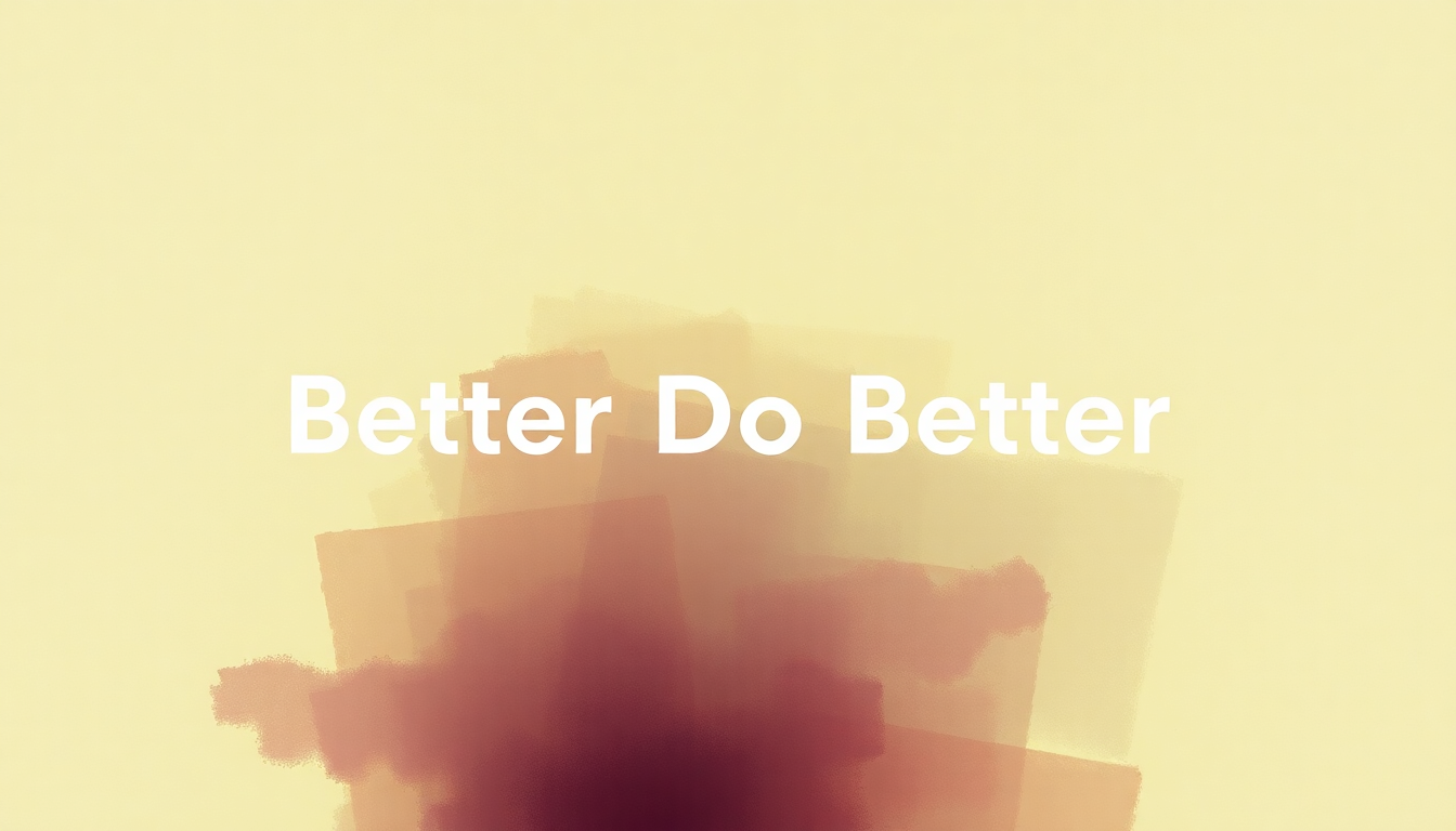 Fan-driven abstract illustration evoking the emotional arc of Better Do Better by Hard-Fi