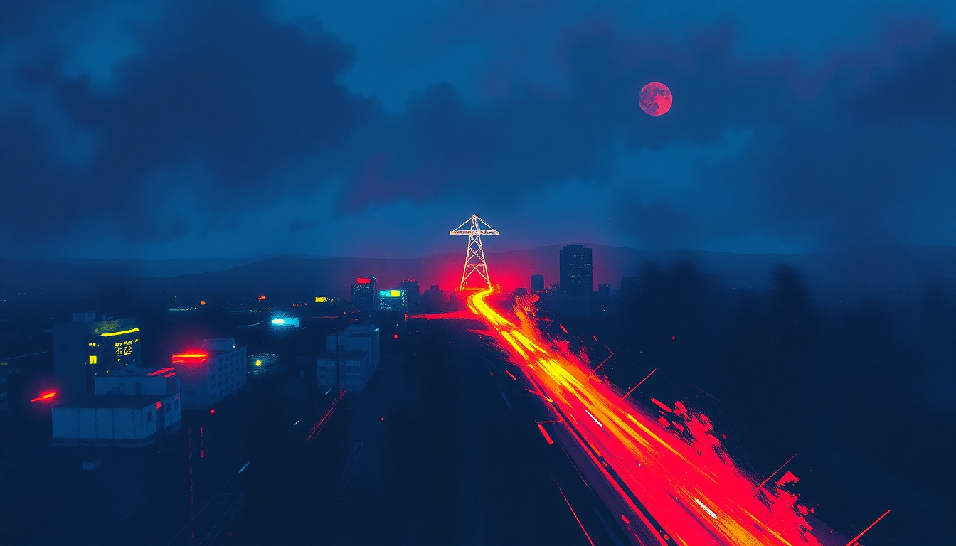 Fan-driven abstract illustration evoking the emotional arc of Beverly Hills by Circle Jerks