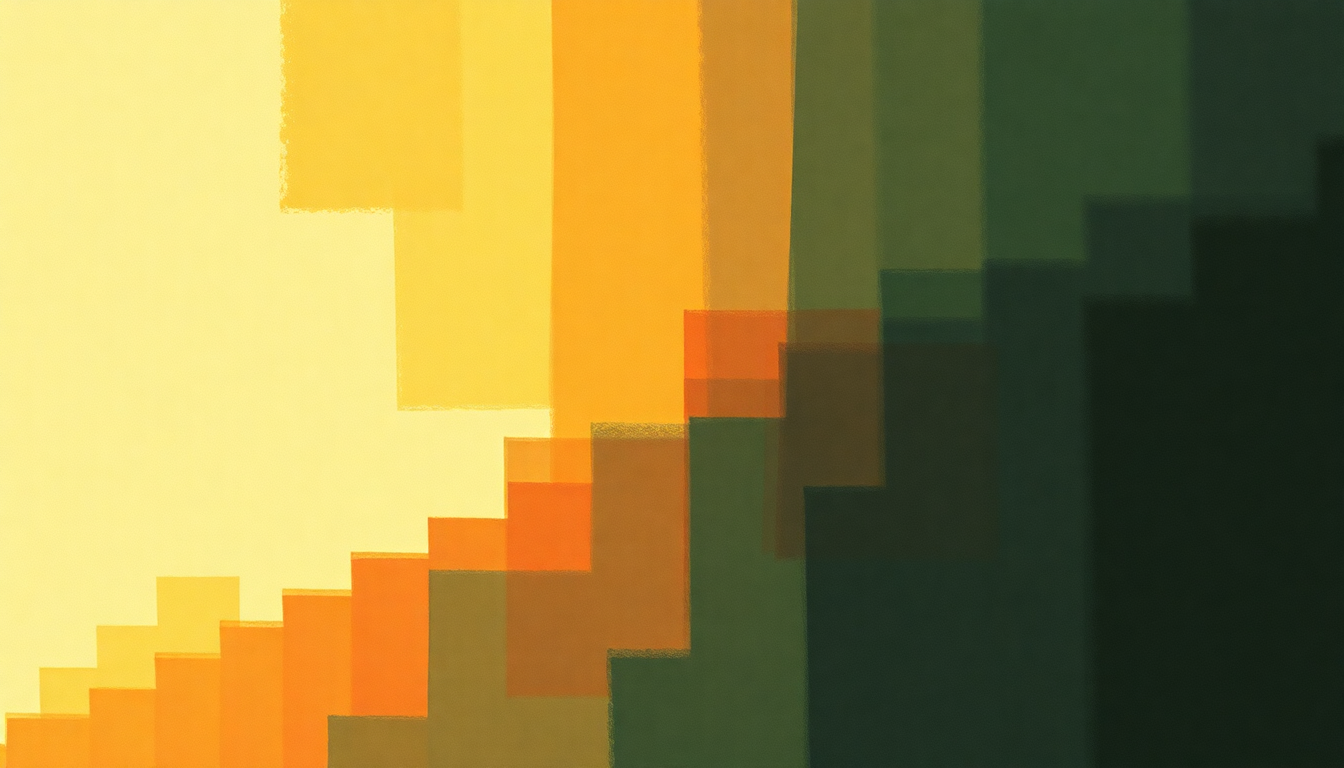 Fan-driven abstract illustration evoking the emotional arc of Big Casino by Jimmy Eat World