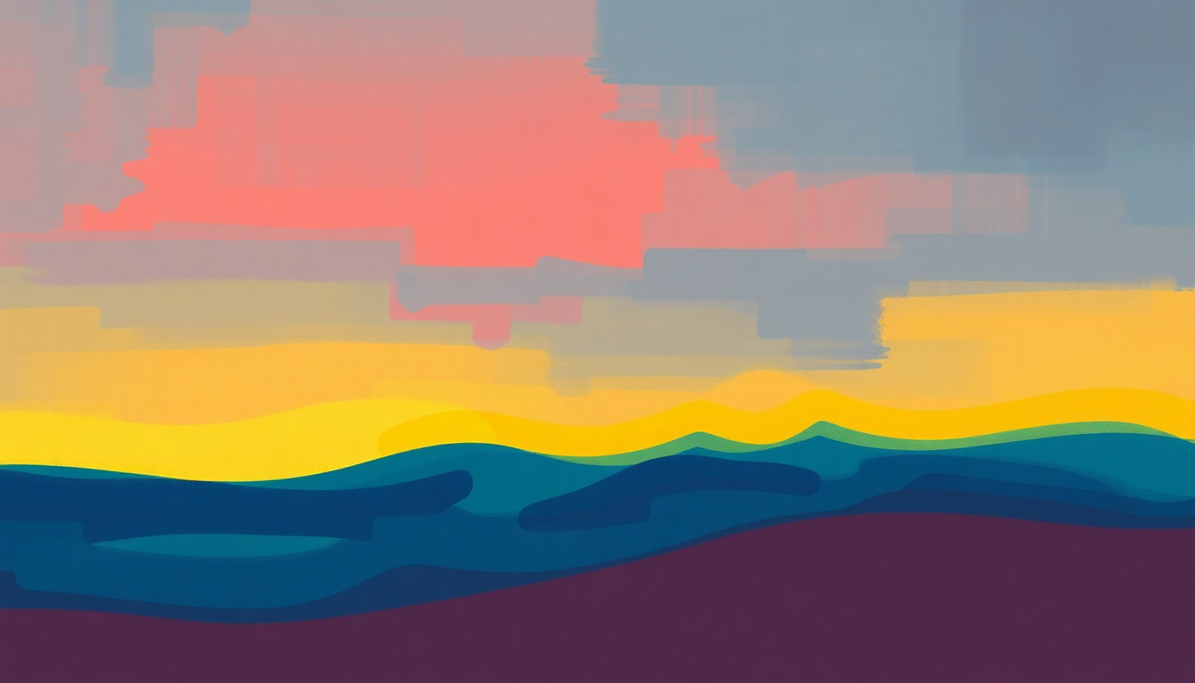 Fan-driven abstract illustration evoking the emotional arc of Big Wave by Pearl Jam