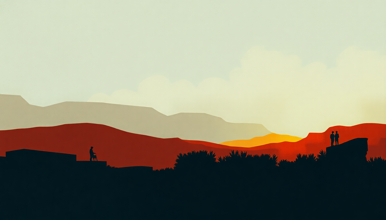 Fan-driven abstract illustration evoking the emotional arc of Biko by Bloc Party