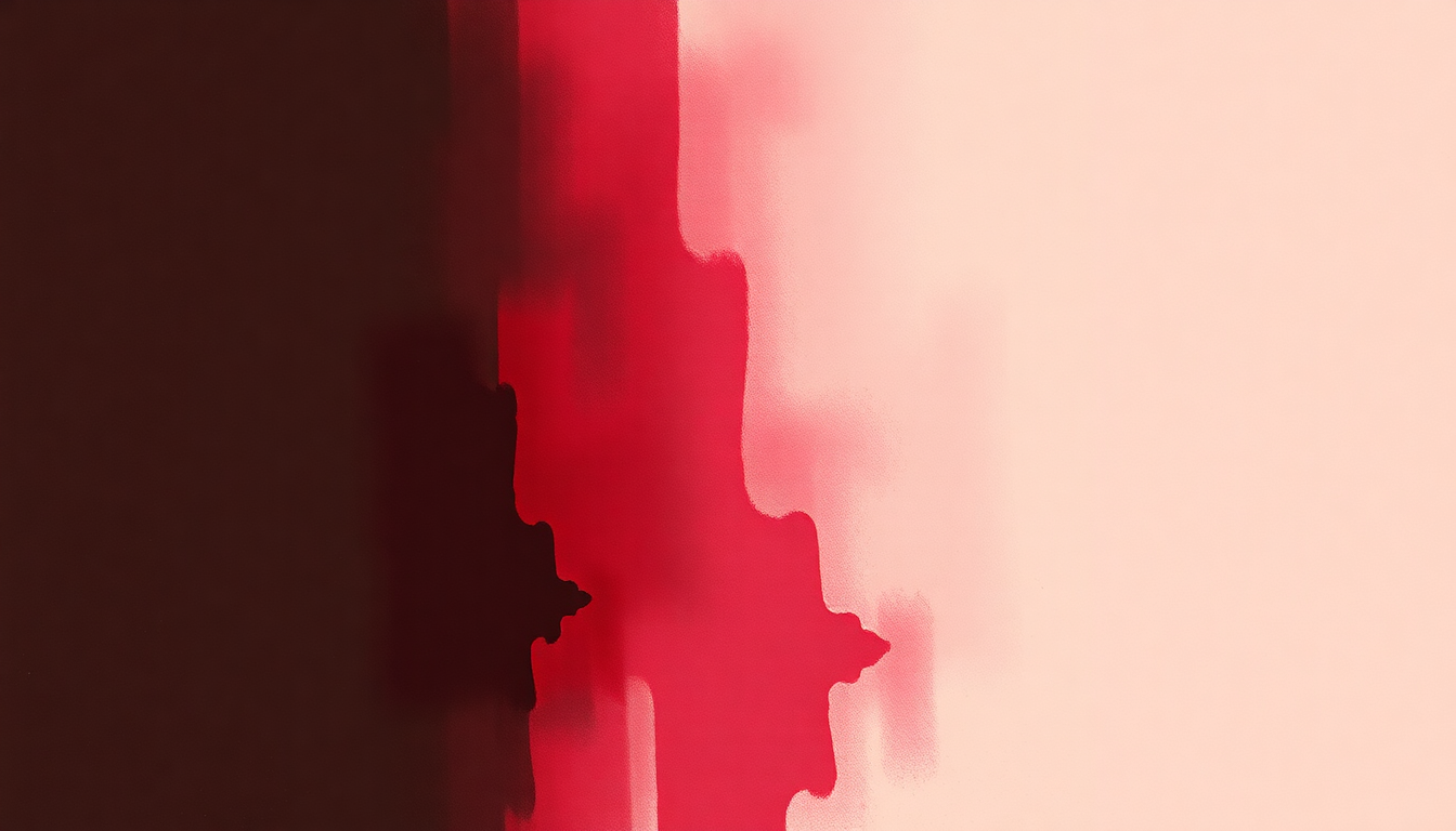 Fan-driven abstract illustration evoking the emotional arc of Black Cherry by Goldfrapp