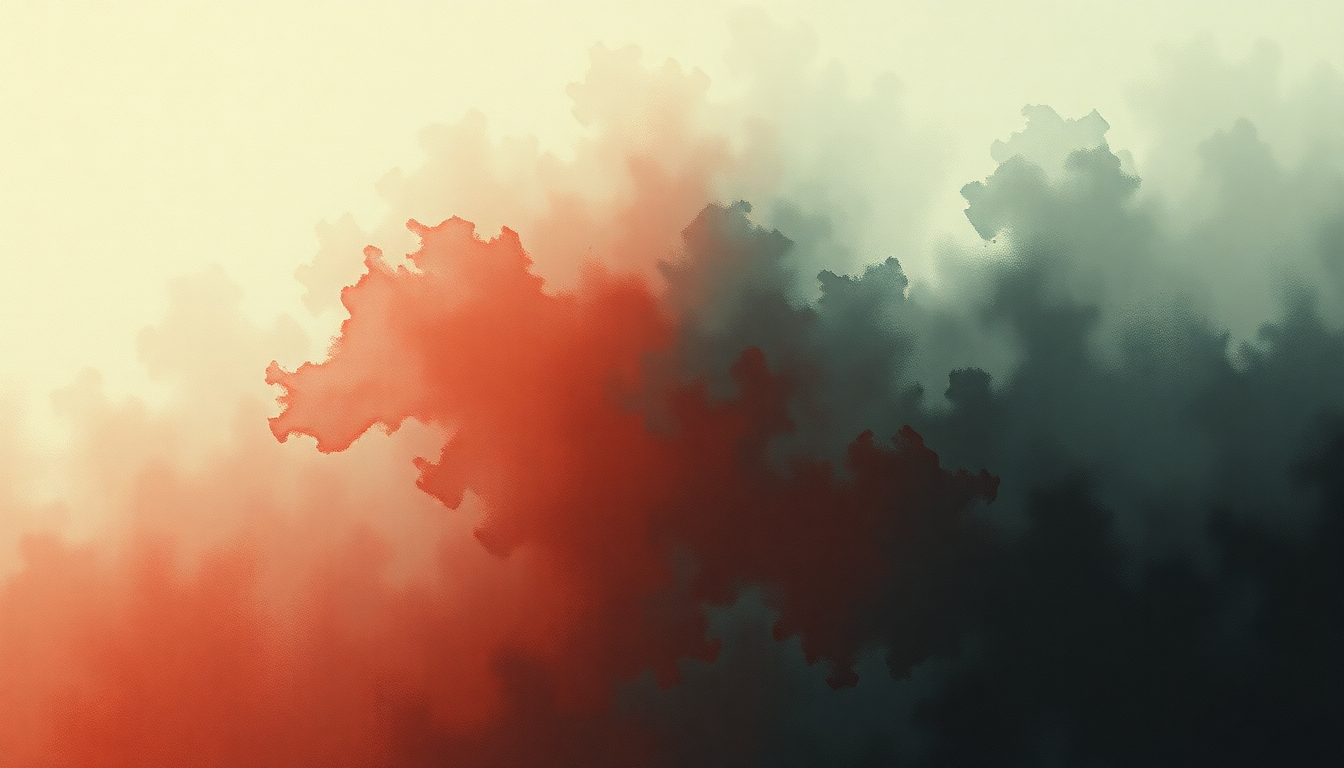 Fan-driven abstract illustration evoking the emotional arc of Black Lodge by Anthrax