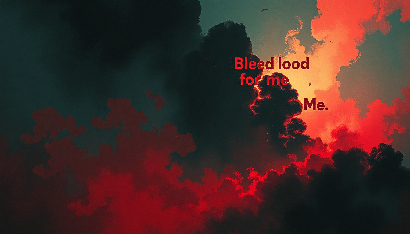 Fan-driven abstract illustration evoking the emotional arc of Bleed for Me by Dead Kennedys