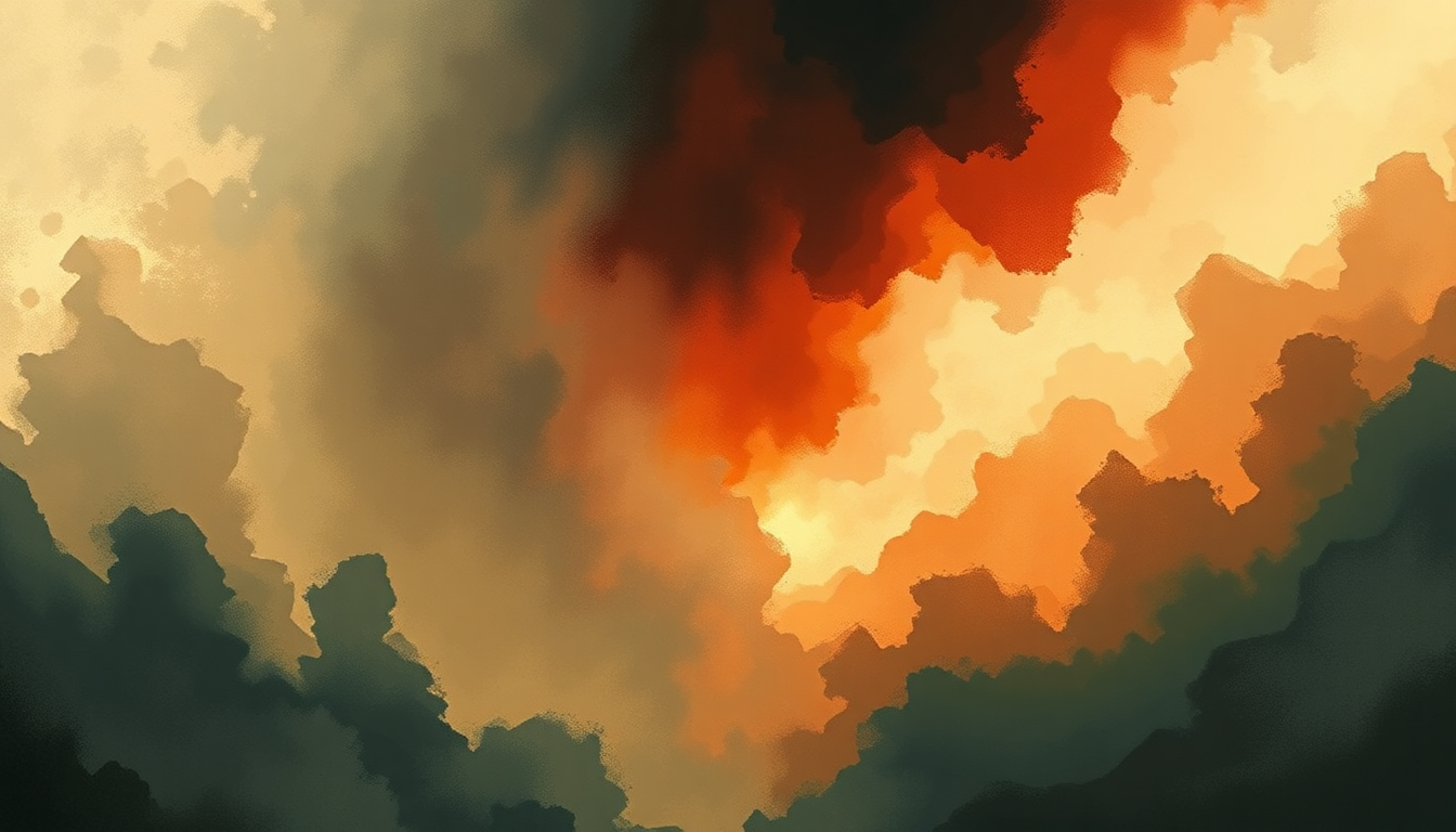 Fan-driven abstract illustration evoking the emotional arc of Bleed It Out by Linkin Park