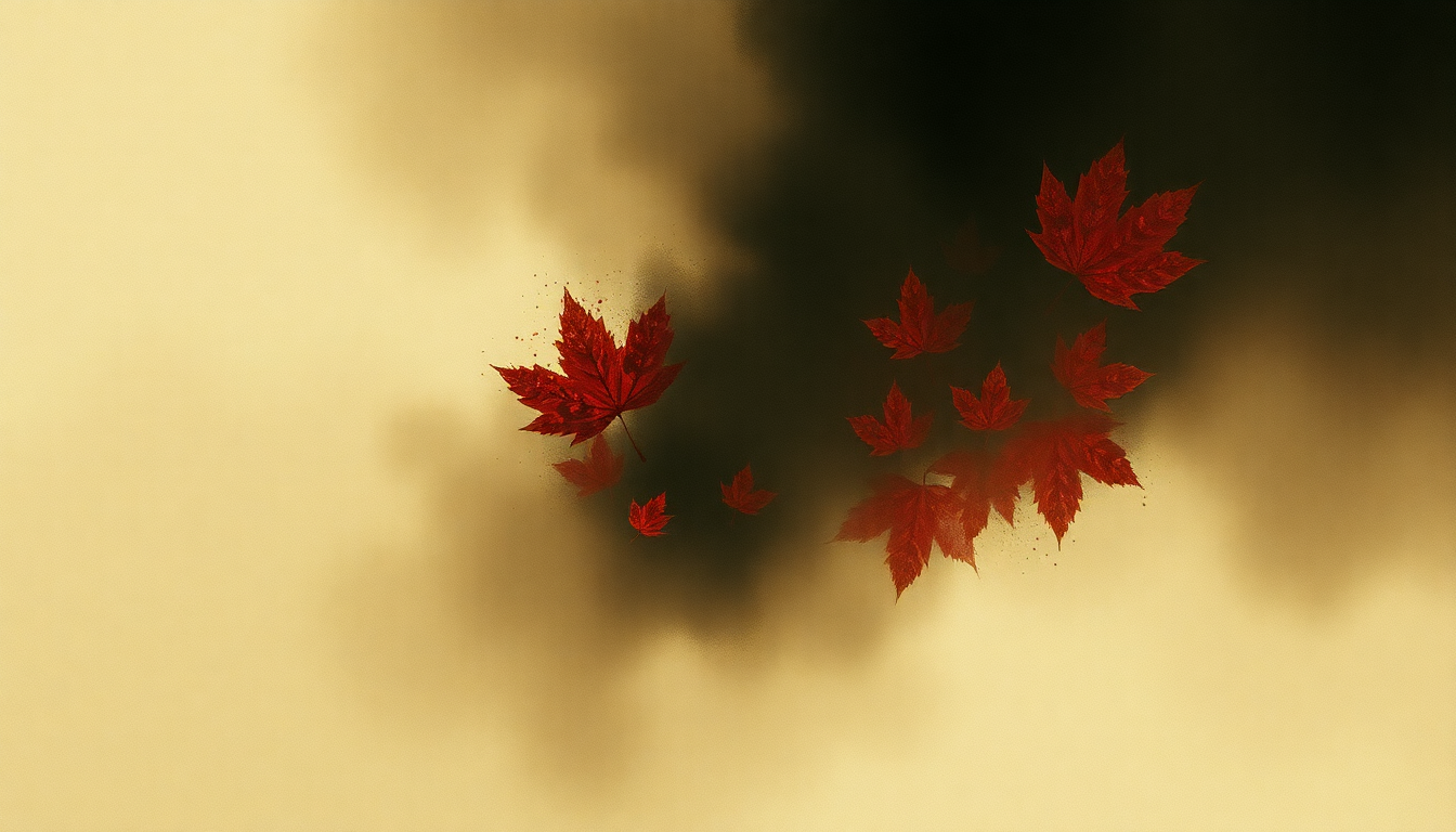 Fan-driven abstract illustration evoking the emotional arc of Blood on the Leaves by Kanye West