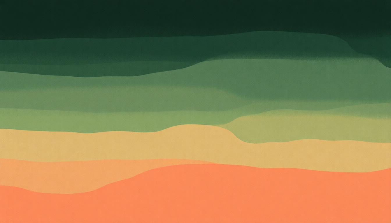 Fan-driven abstract illustration evoking the emotional arc of Bloodbuzz Ohio by The National