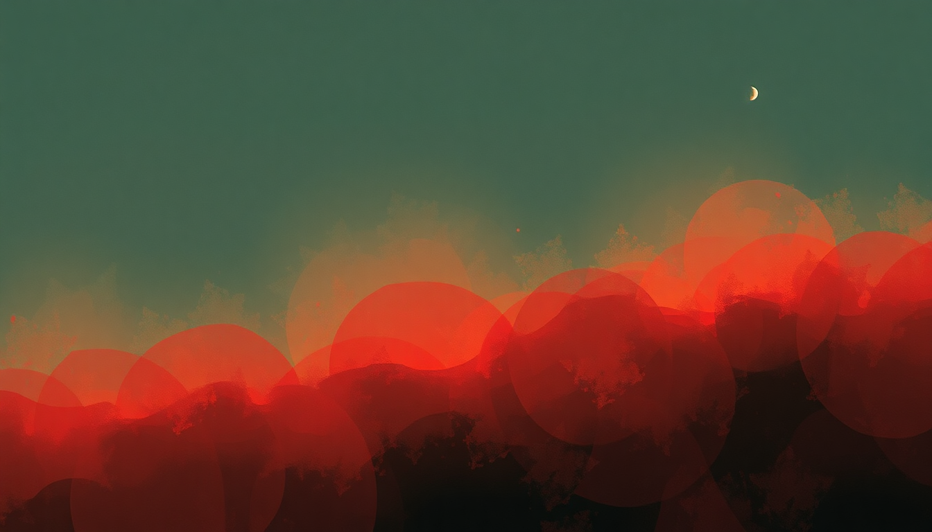 Fan-driven abstract illustration evoking the emotional arc of Bloodstone by Amon Tobin