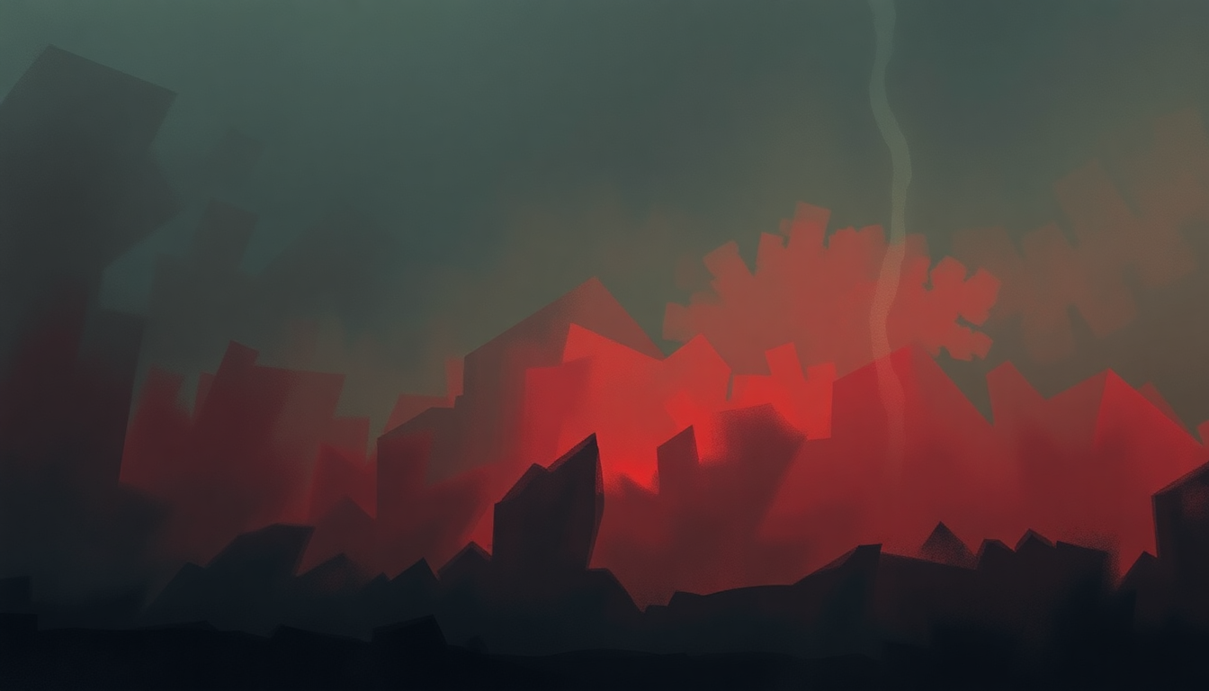 Fan-driven abstract illustration evoking the emotional arc of Bloody Murderer by Cursive