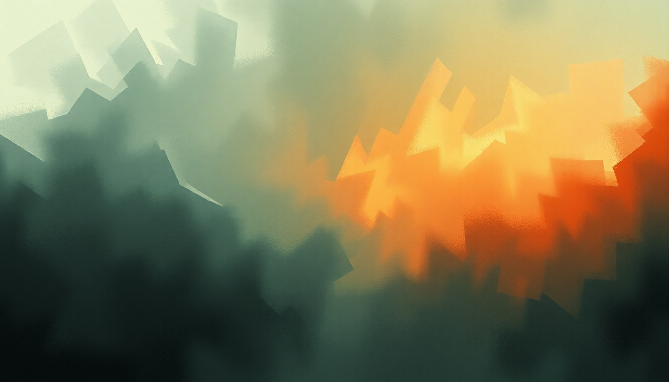 Fan-driven abstract illustration evoking the emotional arc of Blow Me Away by Breaking Benjamin