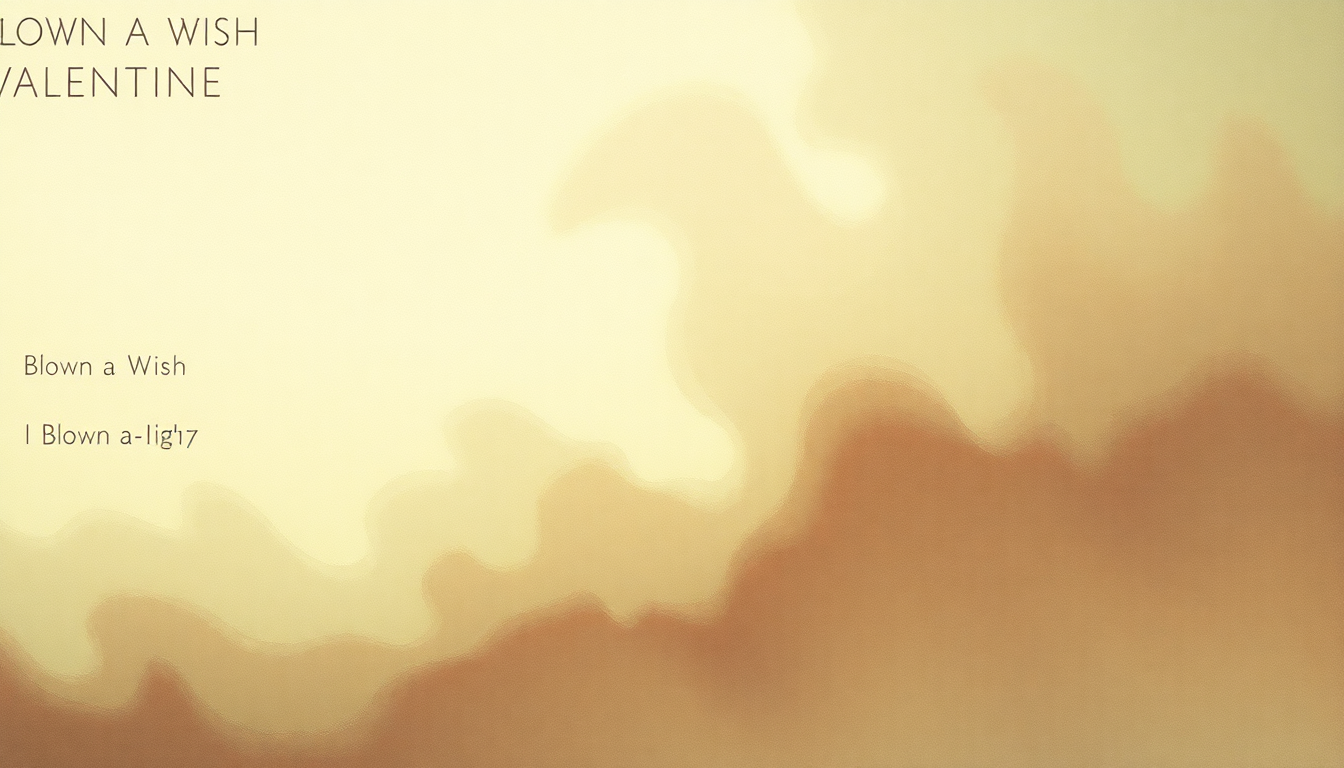 Fan-driven abstract illustration evoking the emotional arc of Blown a Wish by My Bloody Valentine