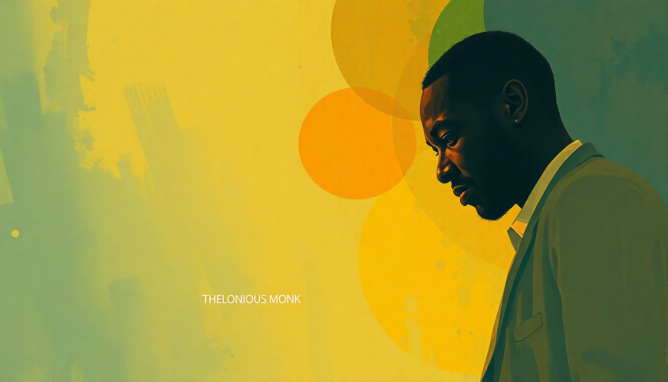 Fan-driven abstract illustration evoking the emotional arc of Blue Monk by Thelonious Monk