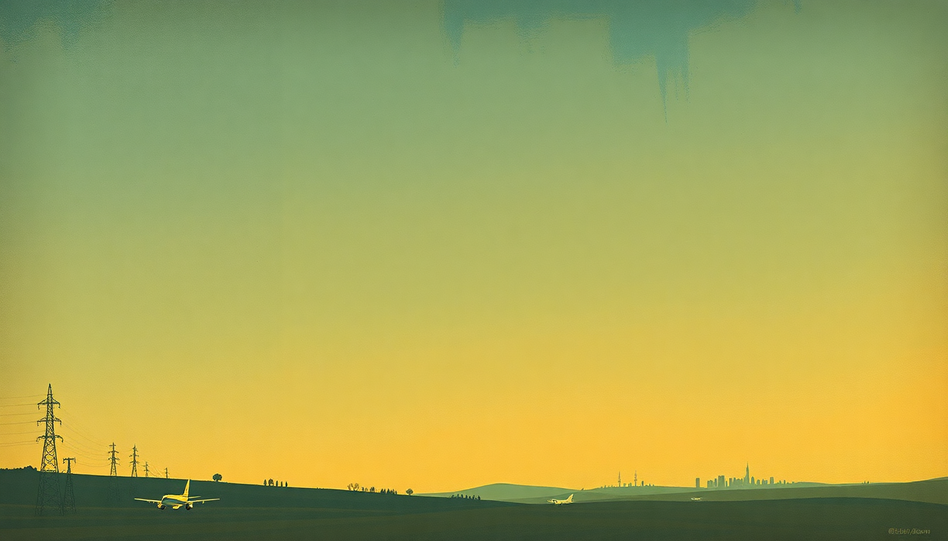 Fan-driven abstract illustration evoking the emotional arc of Blues from an Airplane by Jefferson Airplane