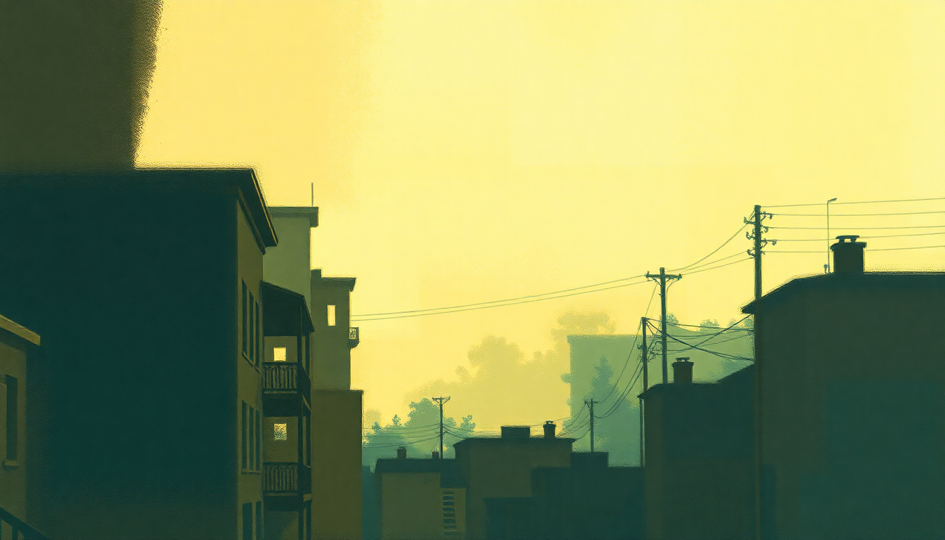 Fan-driven abstract illustration evoking the emotional arc of Blues on the Corner by McCoy Tyner