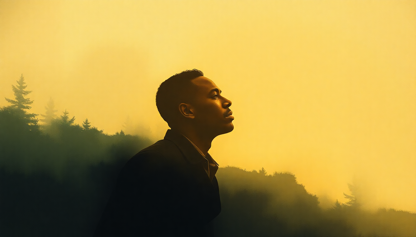 Fan-driven abstract illustration evoking the emotional arc of Body and Soul by Dexter Gordon