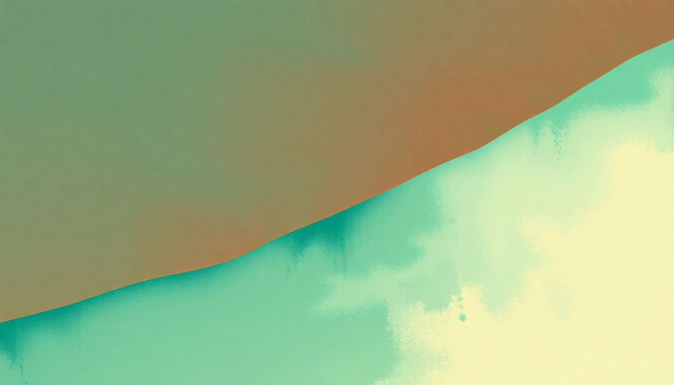 Fan-driven abstract illustration evoking the emotional arc of Borrowed Time by Parquet Courts