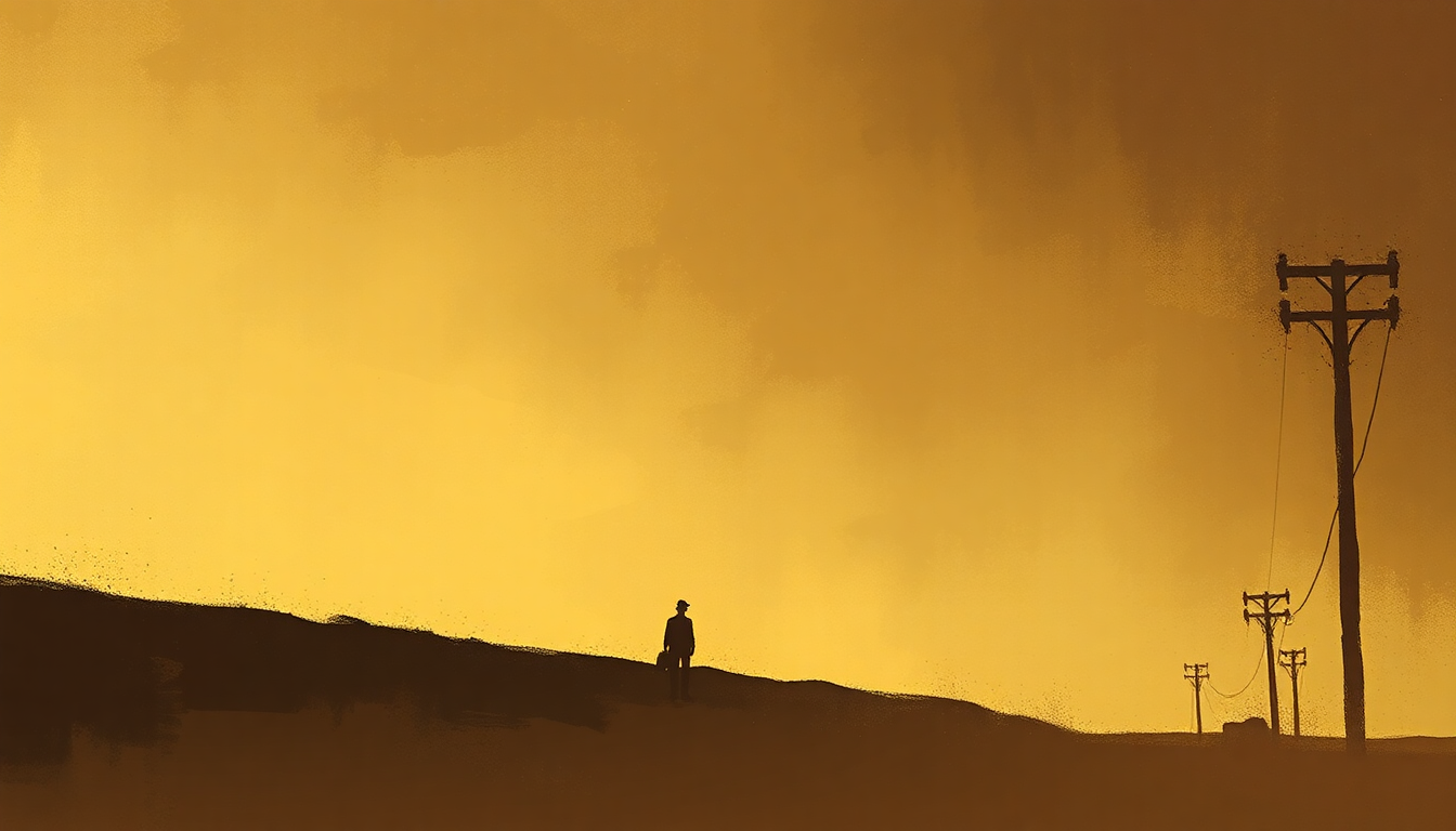 Fan-driven abstract illustration evoking the emotional arc of The Boulevard of Broken Dreams by Tony Bennett