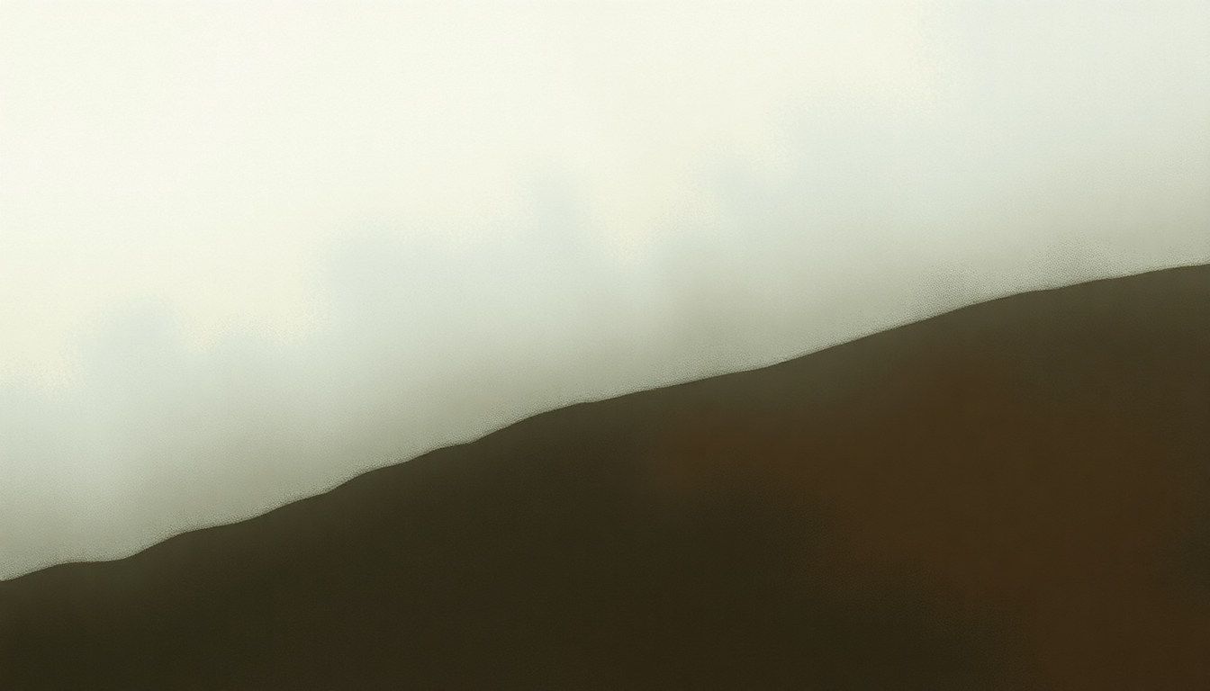 Fan-driven abstract illustration evoking the emotional arc of Breadcrumb Trail by Slint