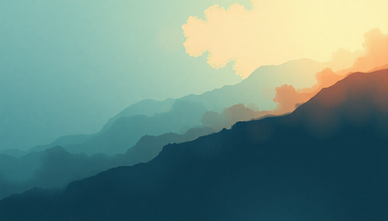 Fan-driven abstract illustration evoking the emotional arc of Break It Down Again by Tears for Fears