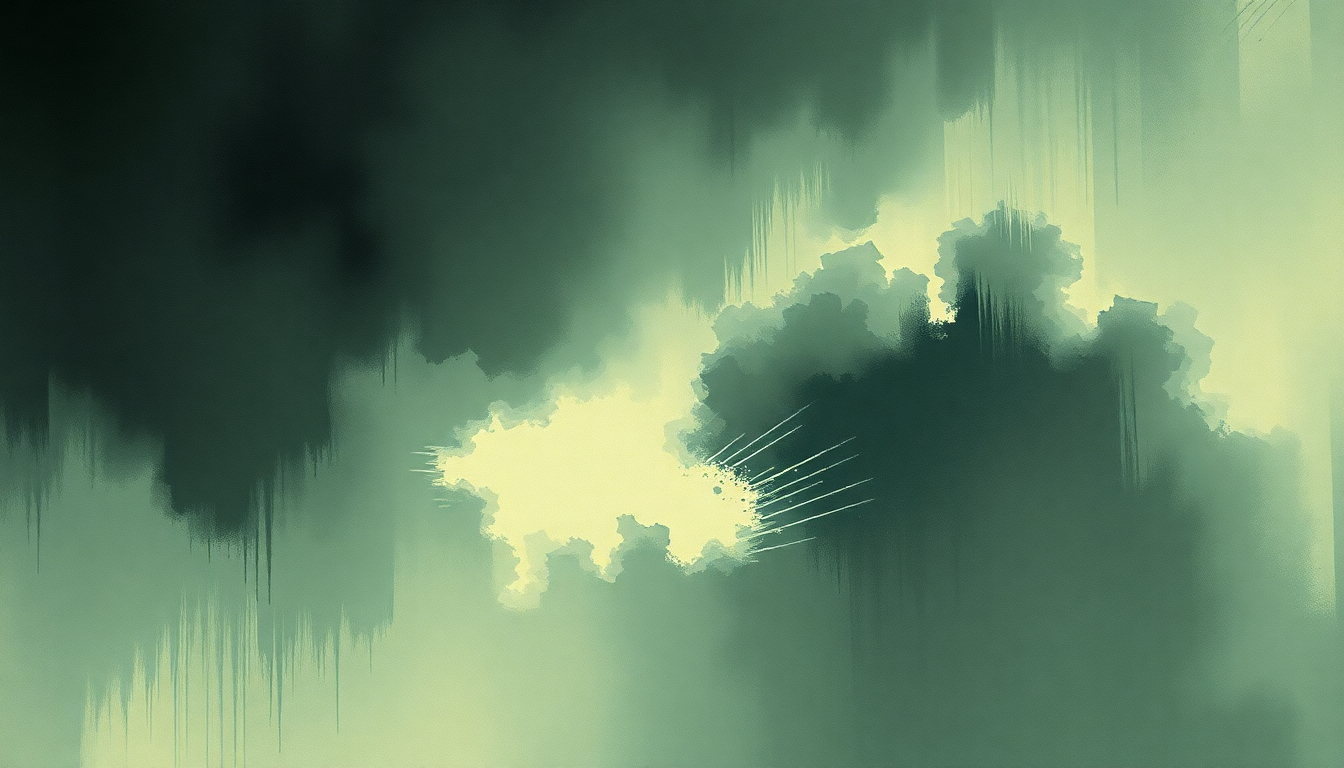 Fan-driven abstract illustration evoking the emotional arc of Breathe by Prodigy