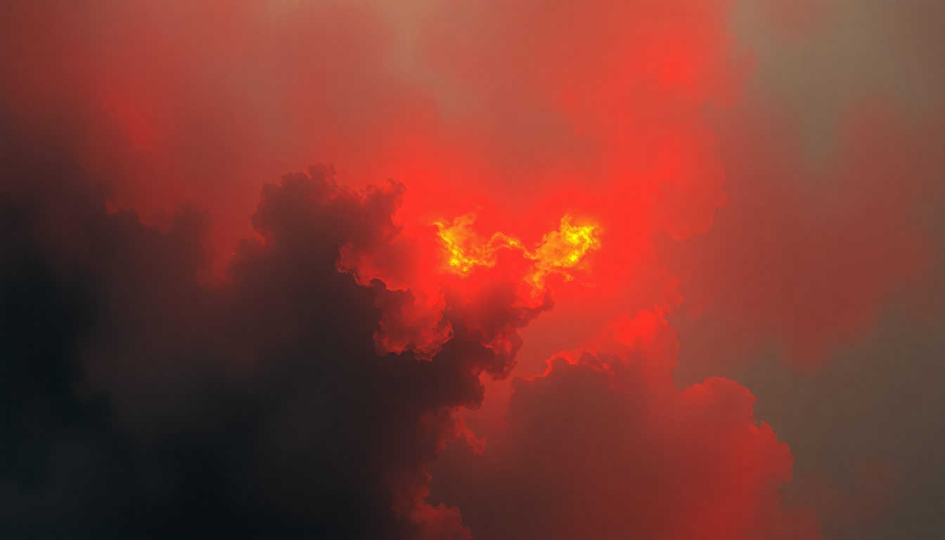 Fan-driven abstract illustration evoking the emotional arc of Breathing by Kate Bush