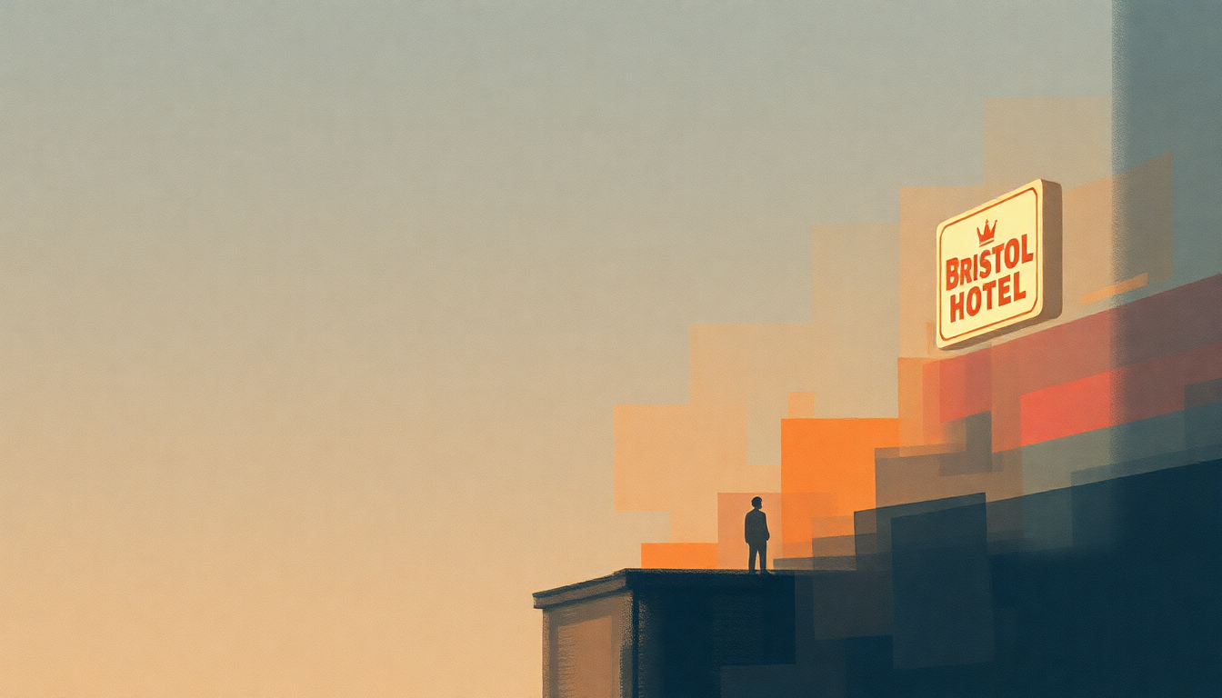 Fan-driven abstract illustration evoking the emotional arc of Bristol Hotel by LL Cool J