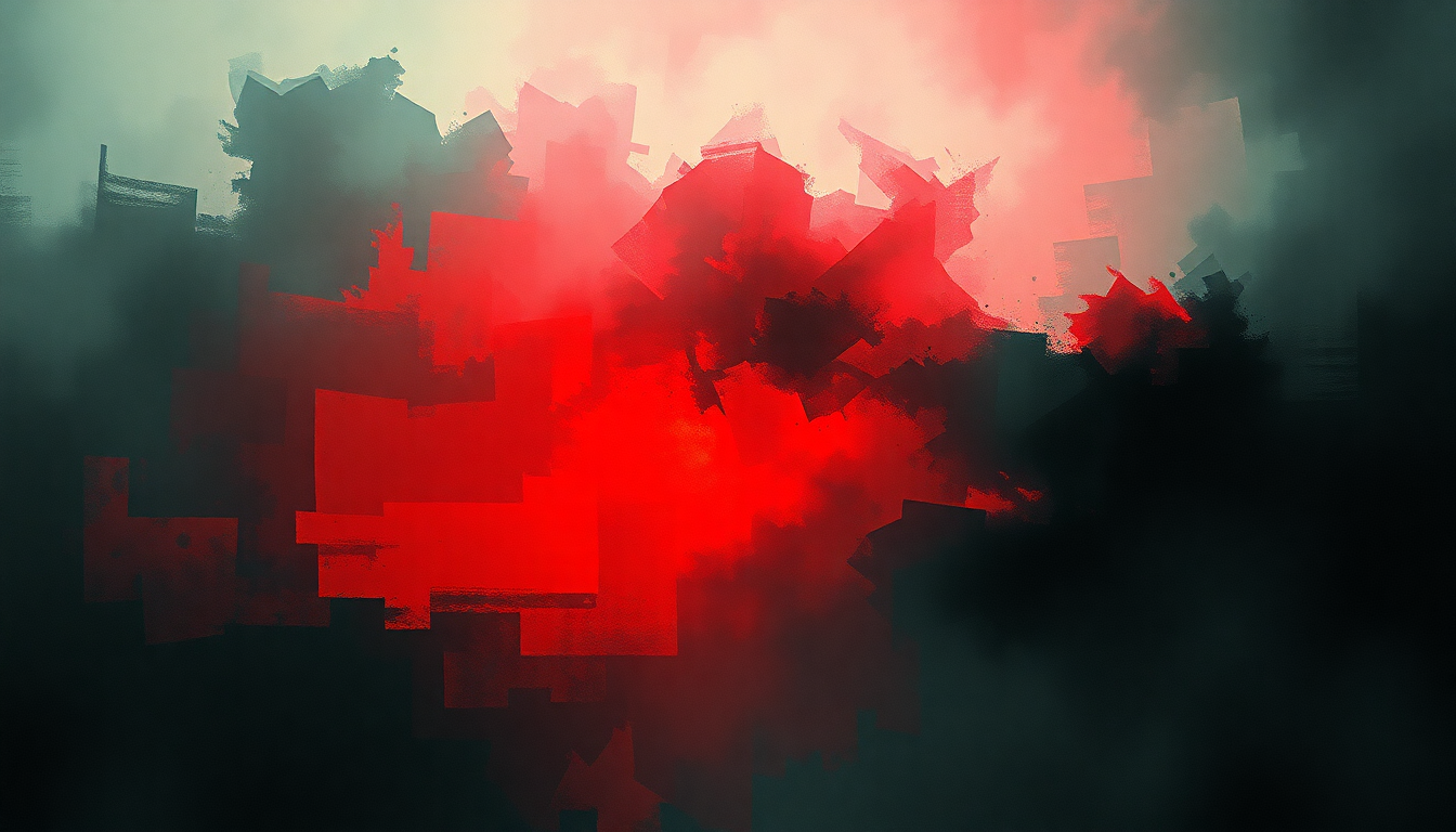 Fan-driven abstract illustration evoking the emotional arc of Broken Face by Pixies