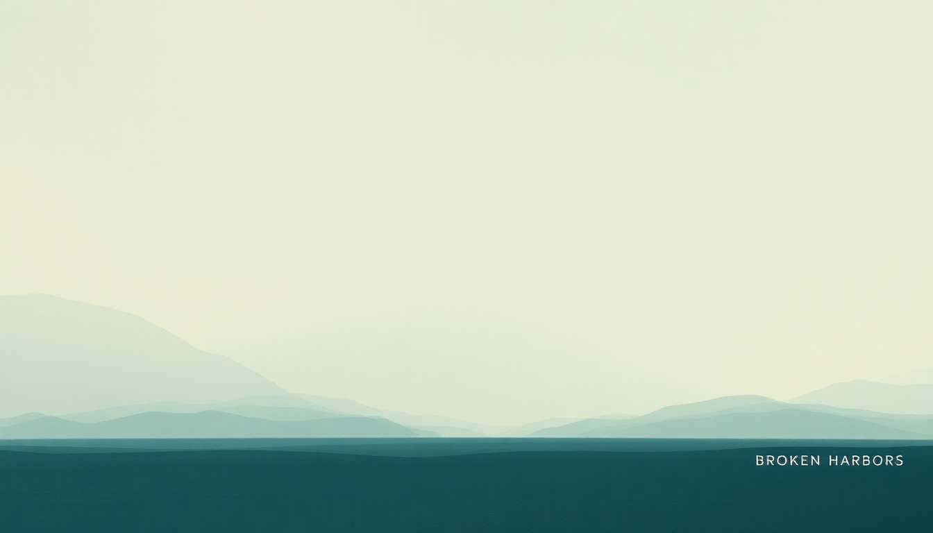 Fan-driven abstract illustration evoking the emotional arc of Broken Harbors by Stars of the Lid