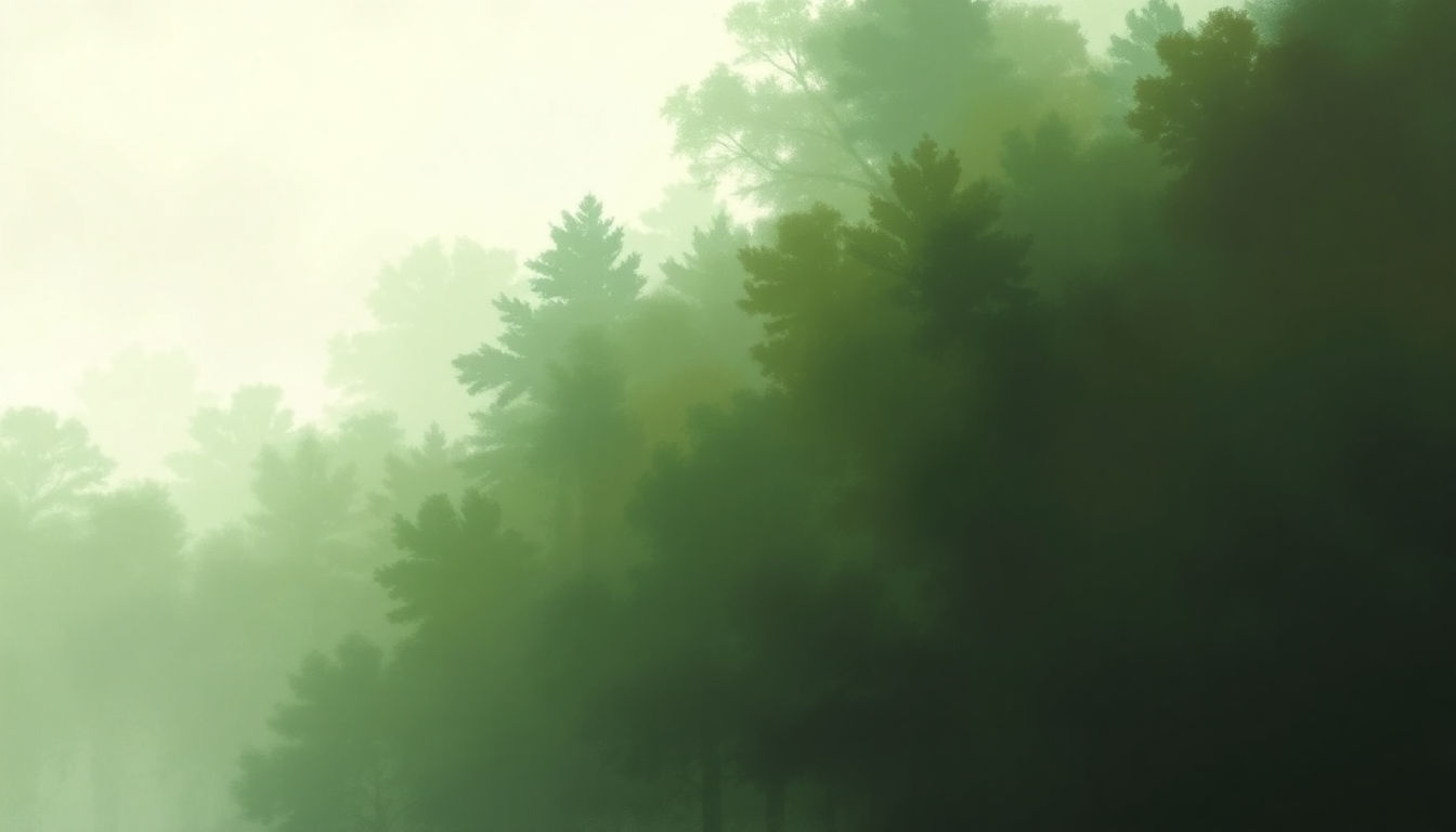 Fan-driven abstract illustration evoking the emotional arc of Brook Green Suite by Gustav Holst