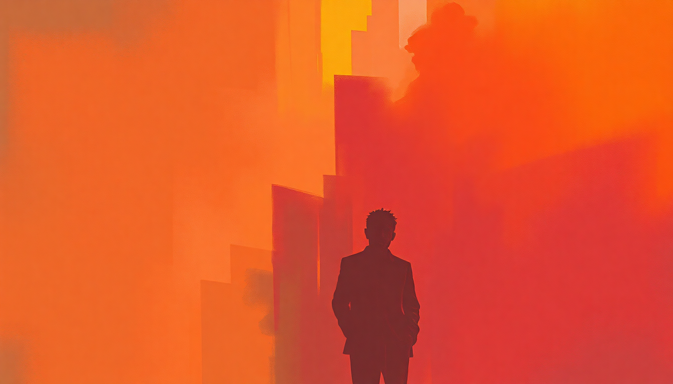 Fan-driven abstract illustration evoking the emotional arc of Build a Brighter Day by Black Uhuru