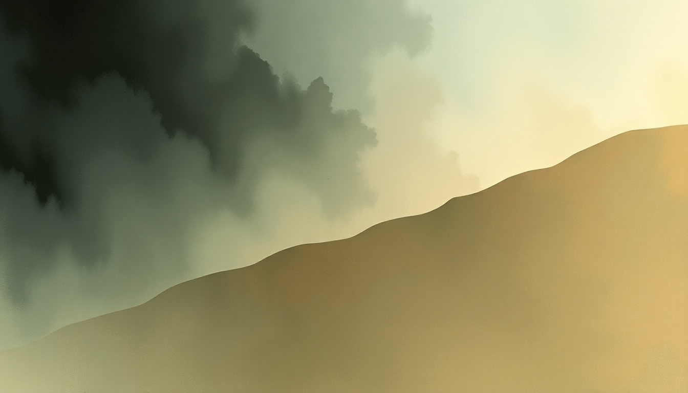 Fan-driven abstract illustration evoking the emotional arc of Building Steam with a Grain of Salt by DJ Shadow