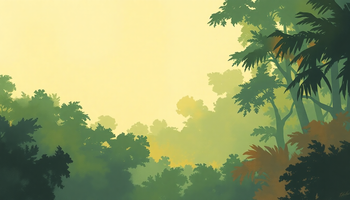 Fan-driven abstract illustration evoking the emotional arc of Bungle in the Jungle by Jethro Tull