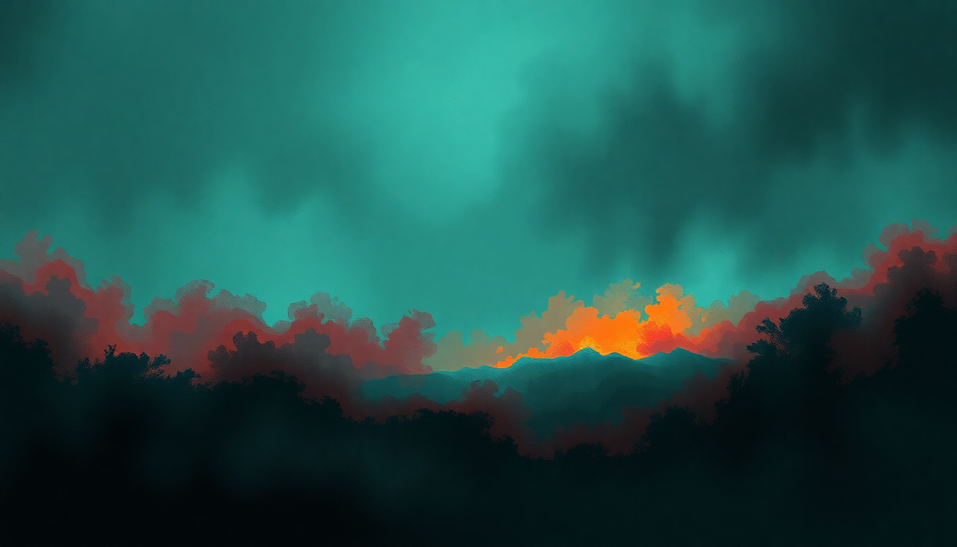 Fan-driven abstract illustration evoking the emotional arc of Burning from the Inside by Bauhaus