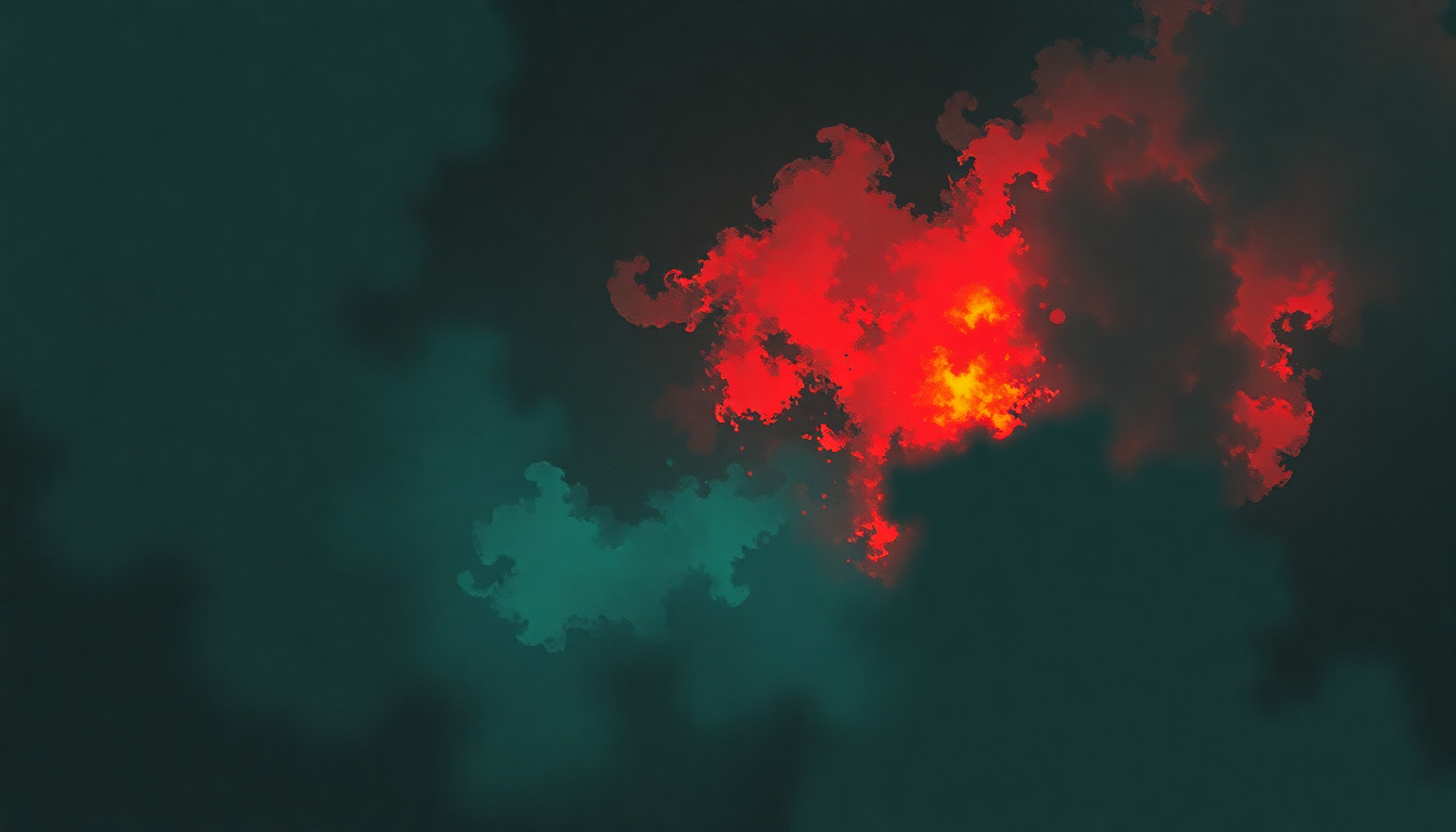 Fan-driven abstract illustration evoking the emotional arc of Buzzbomb by Dead Kennedys