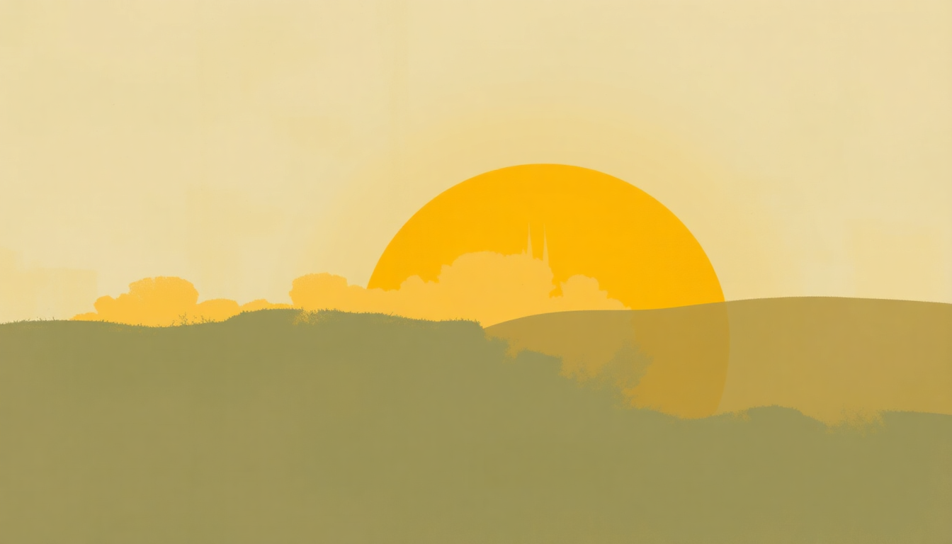 Fan-driven abstract illustration evoking the emotional arc of Camions Sauvages by Amadou and Mariam