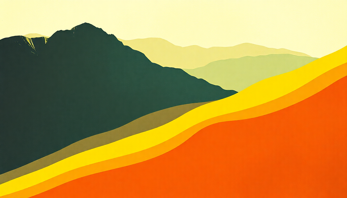 Fan-driven abstract illustration evoking the emotional arc of Canario by Emerson Lake and Palmer