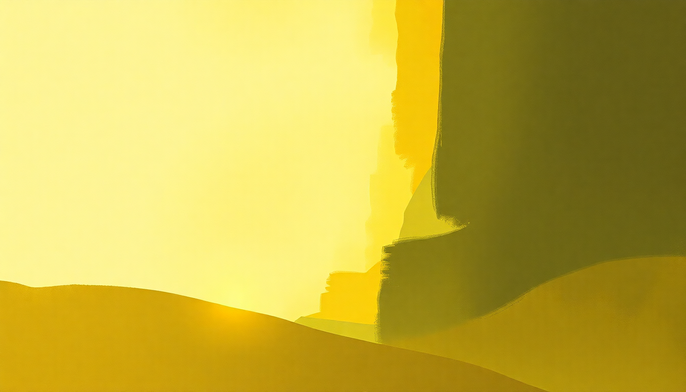 Fan-driven abstract illustration evoking the emotional arc of Canary Yellow by Deafheaven