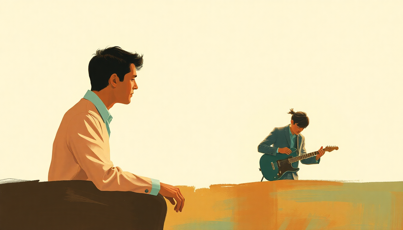 Fan-driven abstract illustration evoking the emotional arc of Candy Man by Roy Orbison