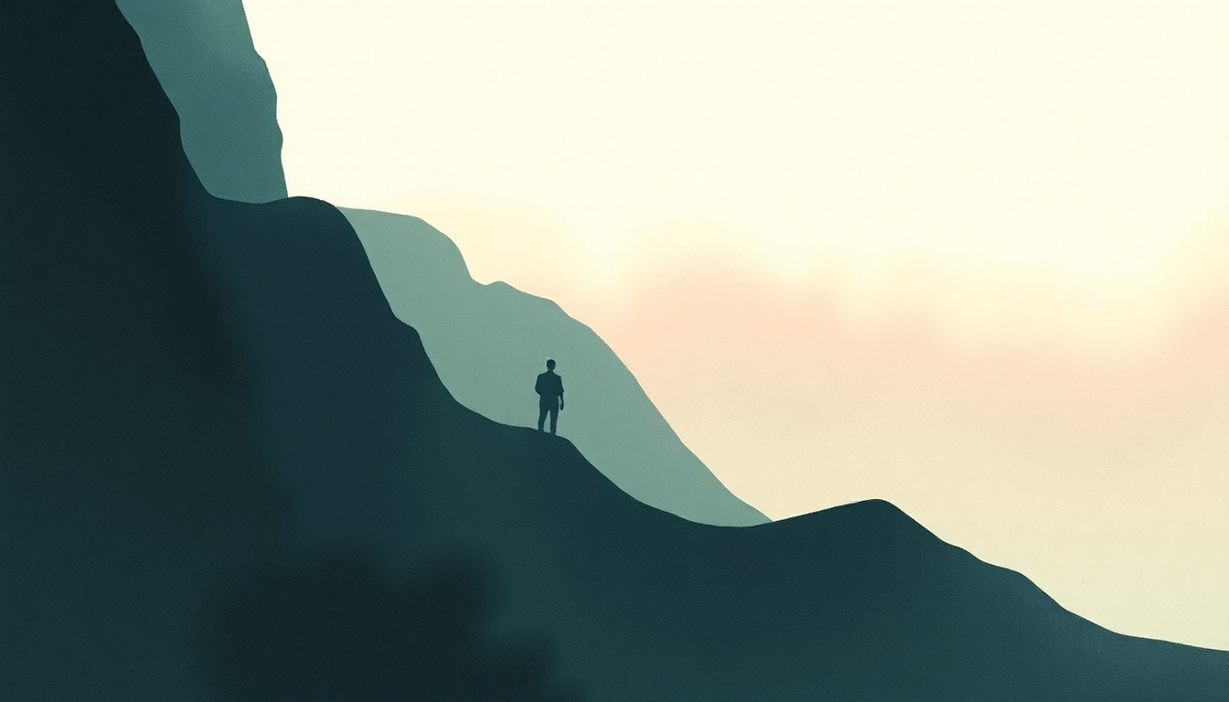 Fan-driven abstract illustration evoking the emotional arc of Canto by William Basinski