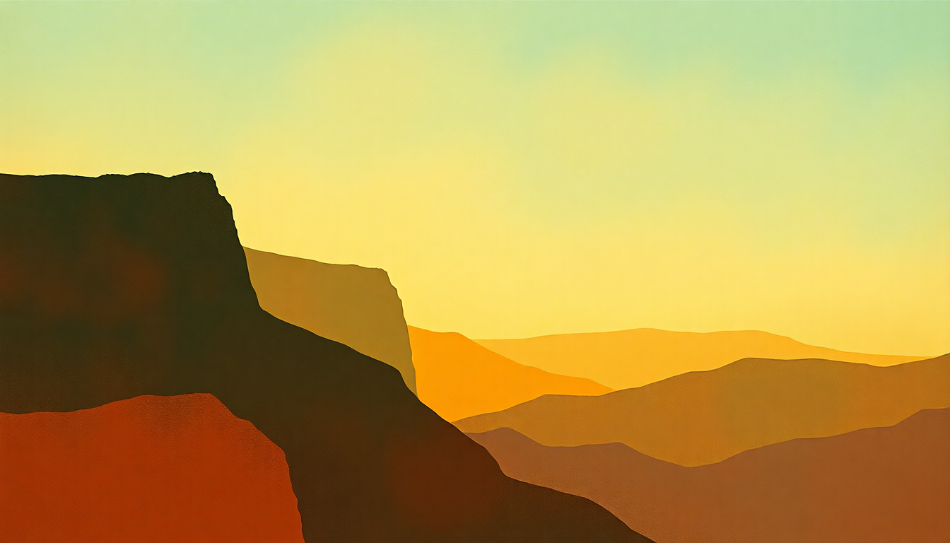 Fan-driven abstract illustration evoking the emotional arc of Captured by Camel