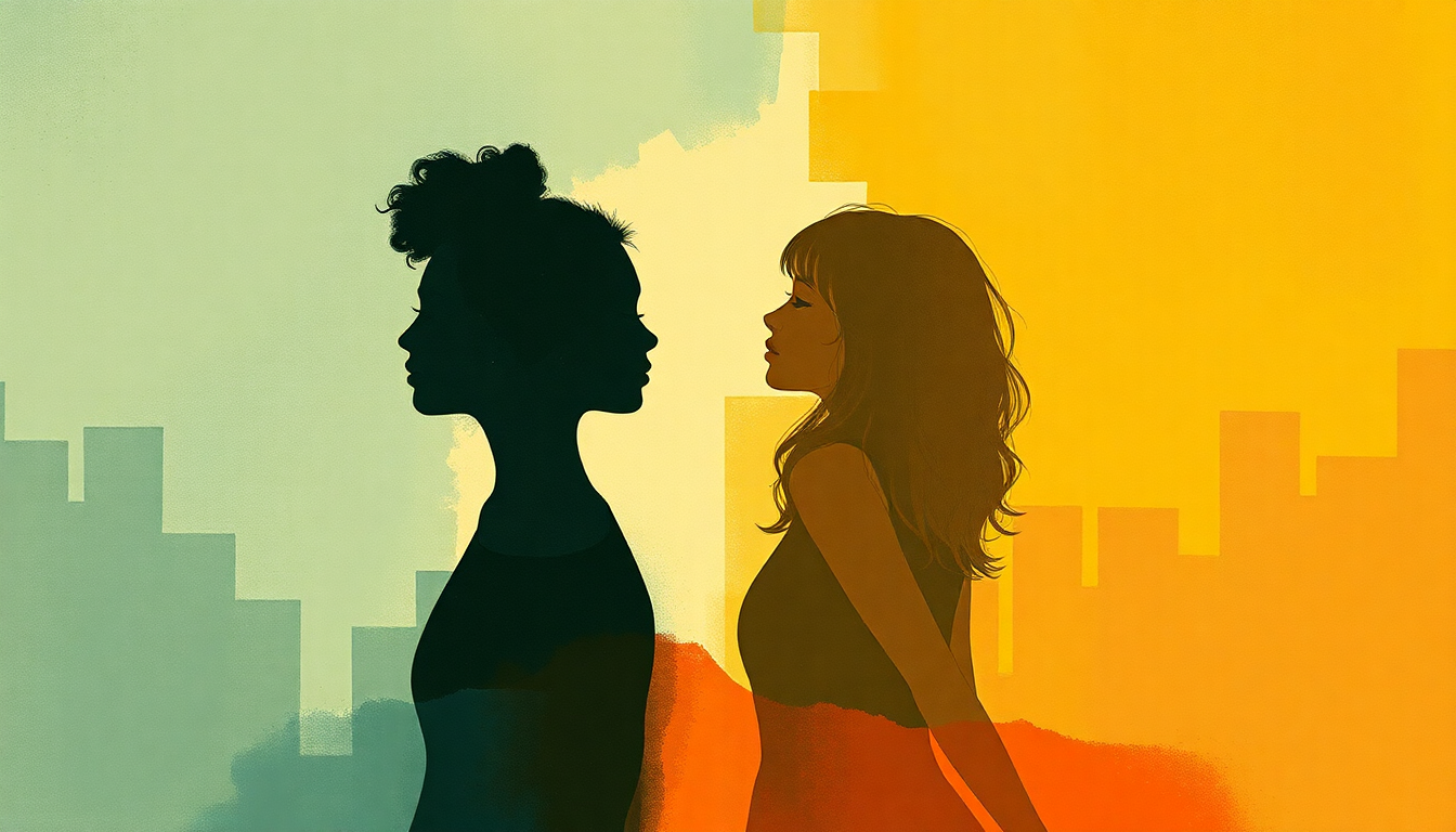 Fan-driven abstract illustration evoking the emotional arc of Carried Away by H.E.R.